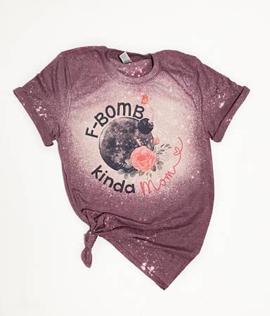 F Bomb Mom Bleached T-Shirt