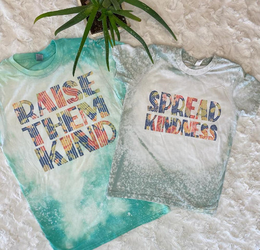 Raise Them Kind Bleached T-Shirts