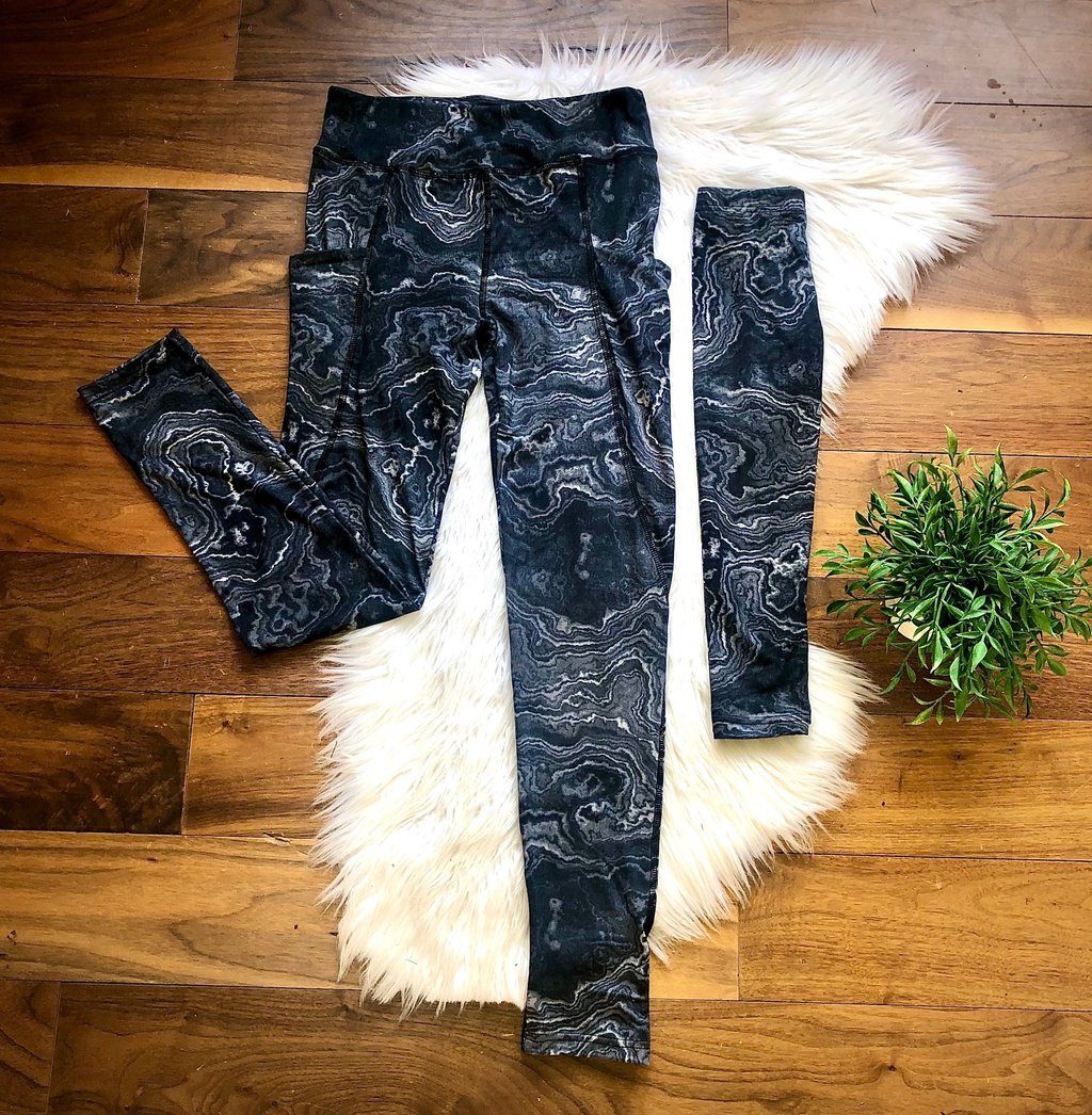 Turquoise Veining Leggings Mommy and Me