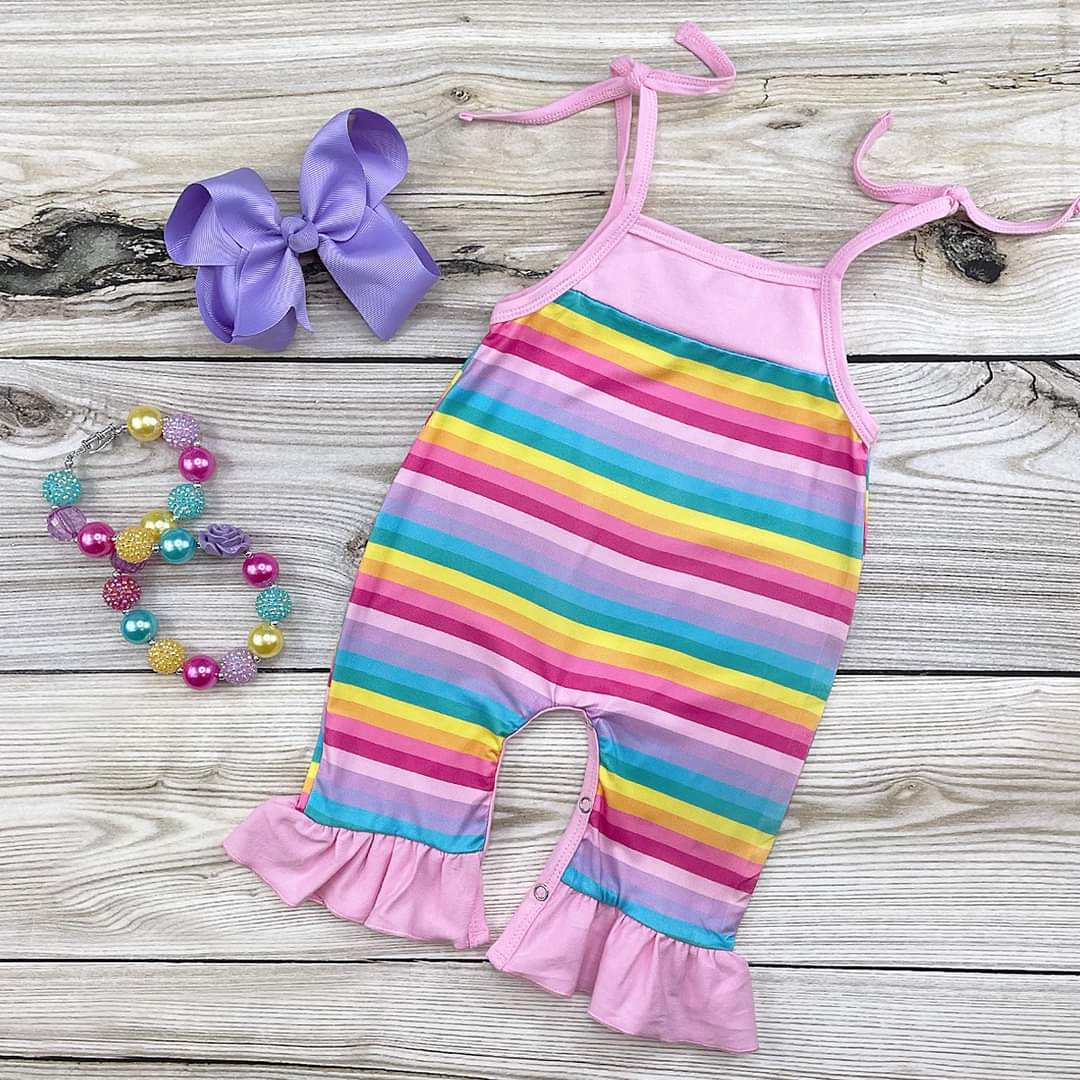 Rainbow Stripe Romper