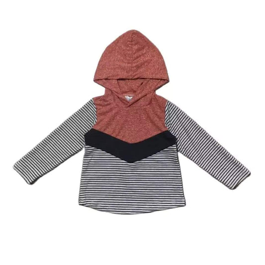 Rust Striped Hoodie