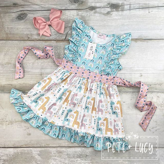 Giraffes and Rainbows Dress