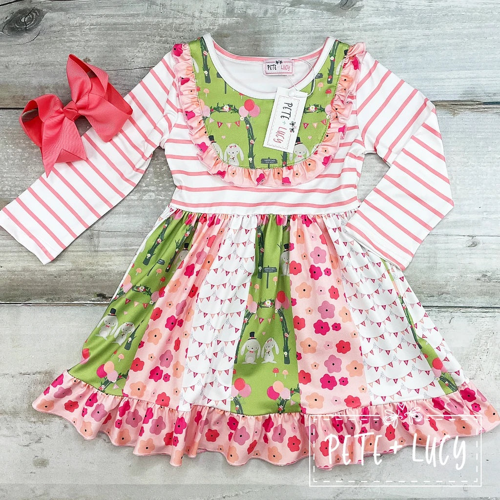 Mr. & Mrs. Bunny Long Sleeve Dress