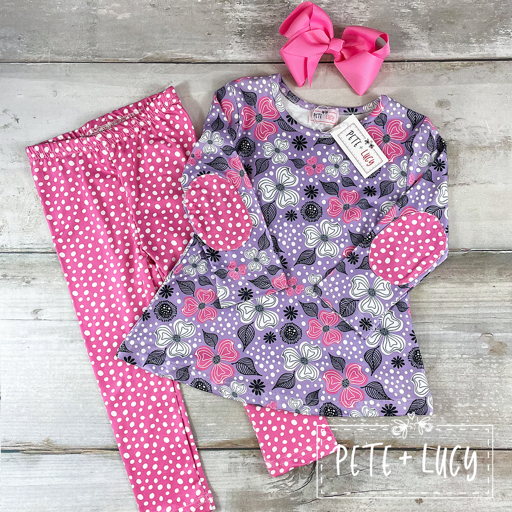 Purple Pocket of Posie Pant Set