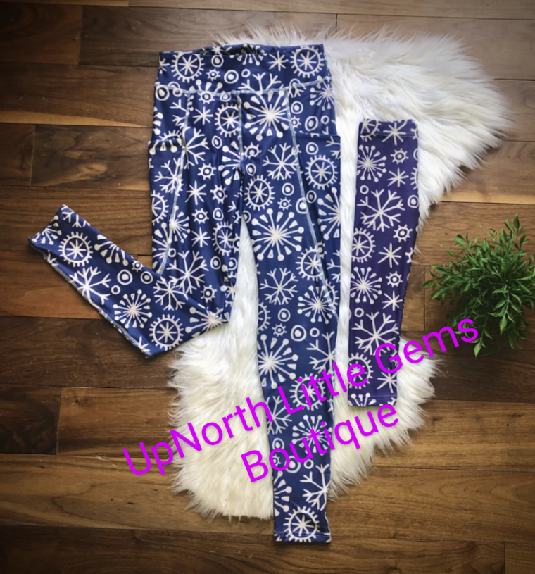 Children's Farmhouse Snowflake Leggings