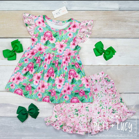 Vintage Floral Short Set
