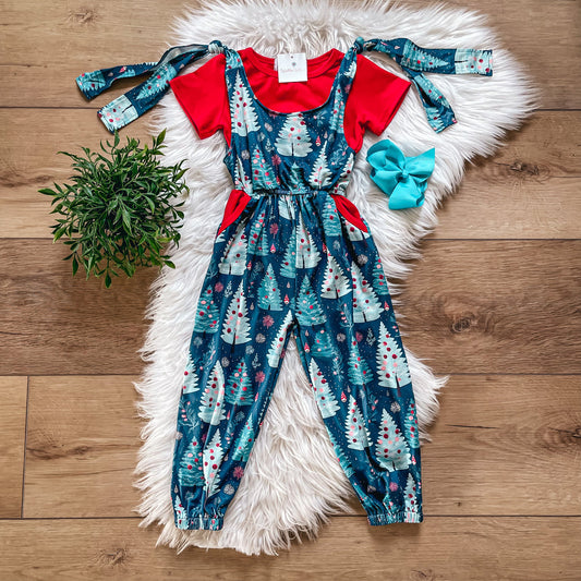 Christmas Holiday Trees Overalls