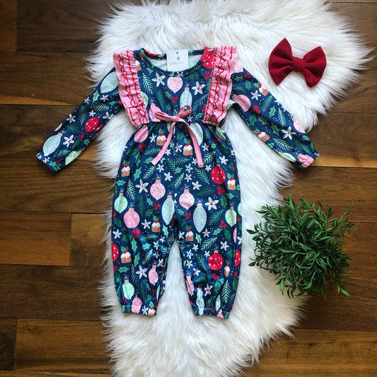 A Pink Christmas Infant Romper