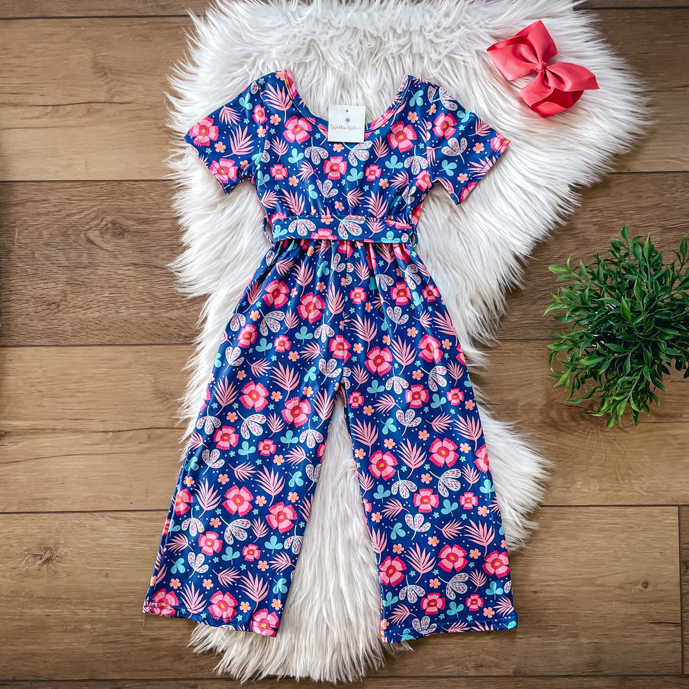 Pink Floral Jumpsuit