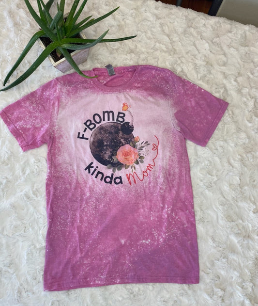 F Bomb Mom Bleached T-Shirt