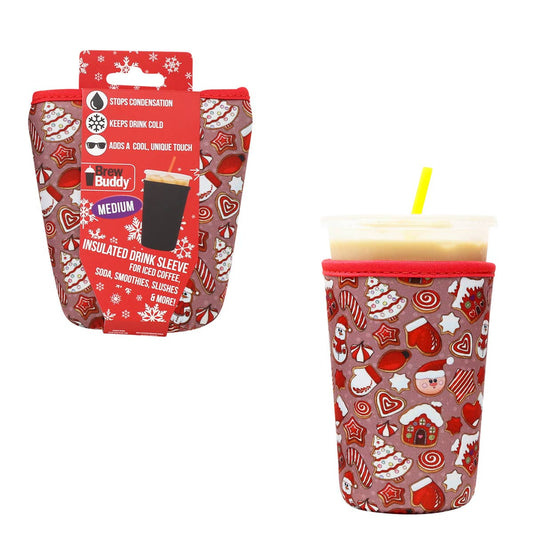 Holiday Brew Buddy Insulated Iced Coffee, Hot Coffee or Soda