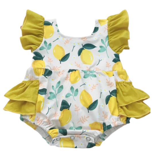 Lemon Floral Ruffle